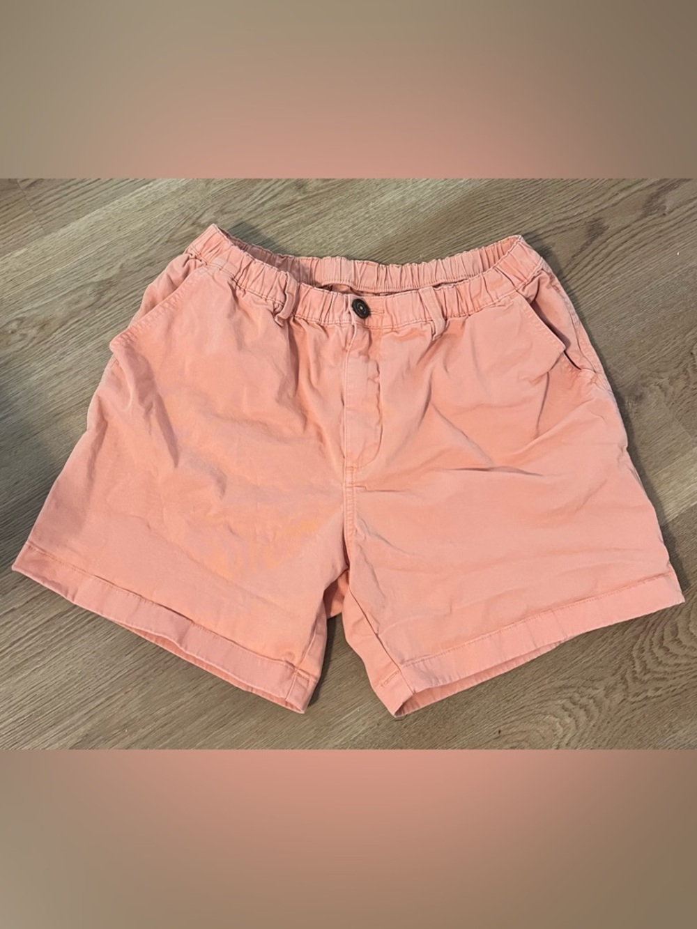 Chubbies Pastel Orange-Colored Elastic Waist Cotton Shorts
